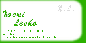 noemi lesko business card